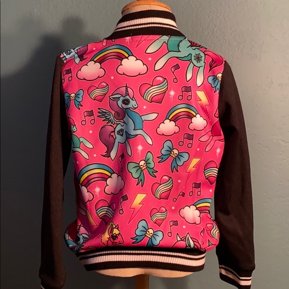 Kids bomber jacket Unicorn pink size 4 years - Picture 5 of 5